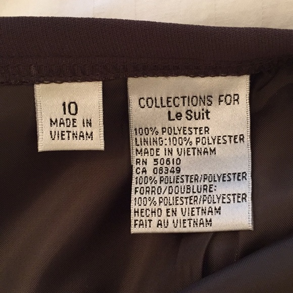 Le Suit 2-Piece Skirt Suit - Chocolate Brown - Picture 8 of 8